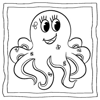 Octopus coloring book octopus coloring pages by abdell hida tpt