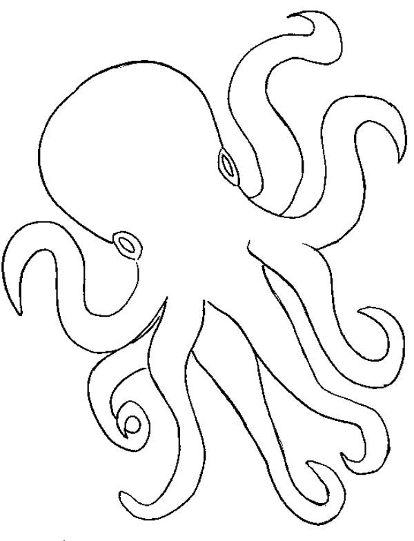 Creative octopus coloring page
