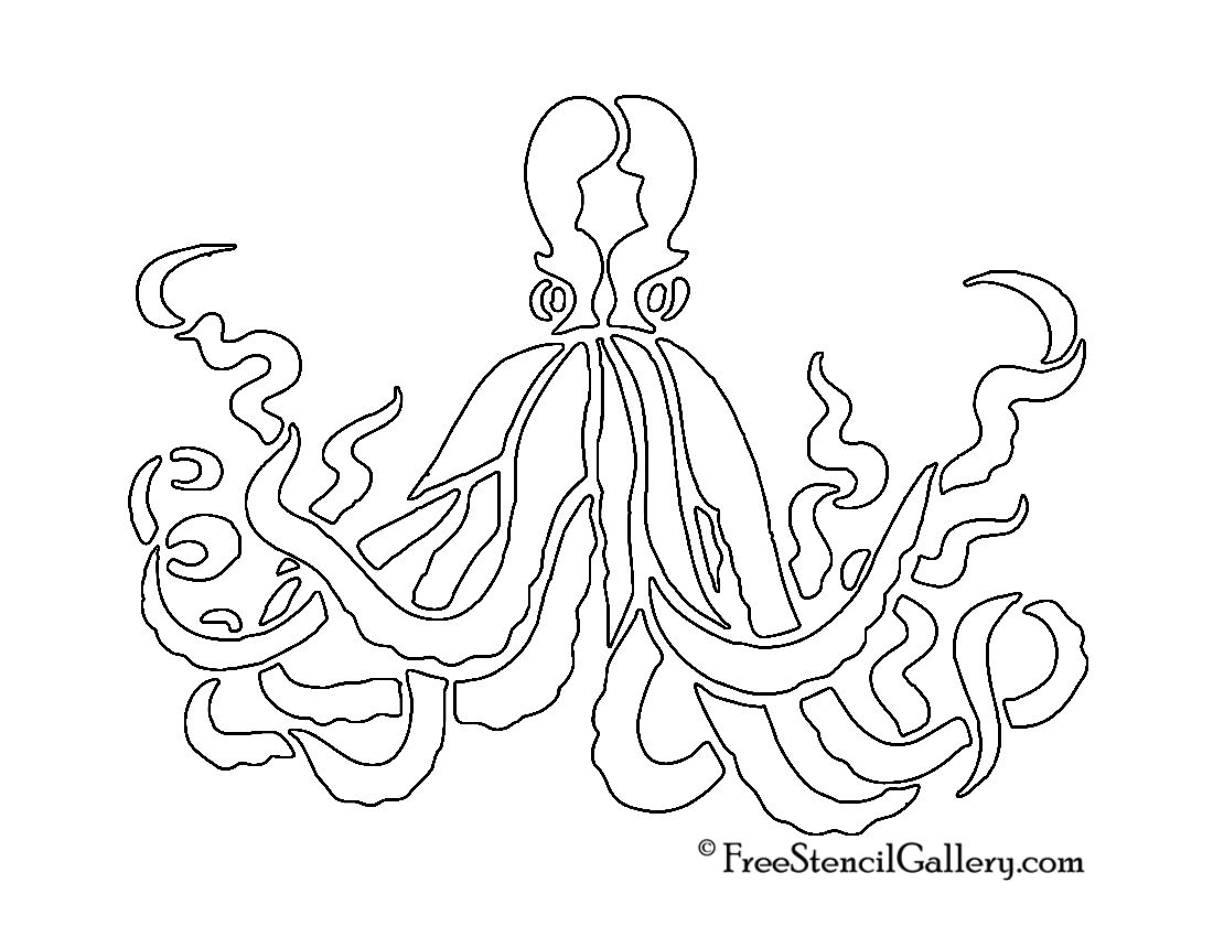 Octopus stencil free stencil gallery stencils free stencils free stencils printables