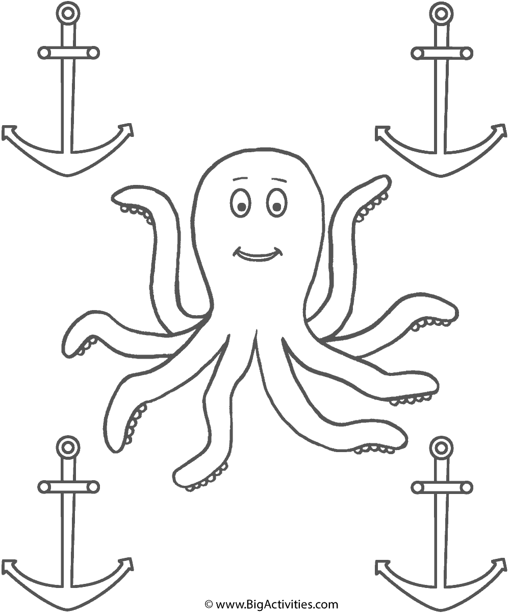 Octopus with anchors