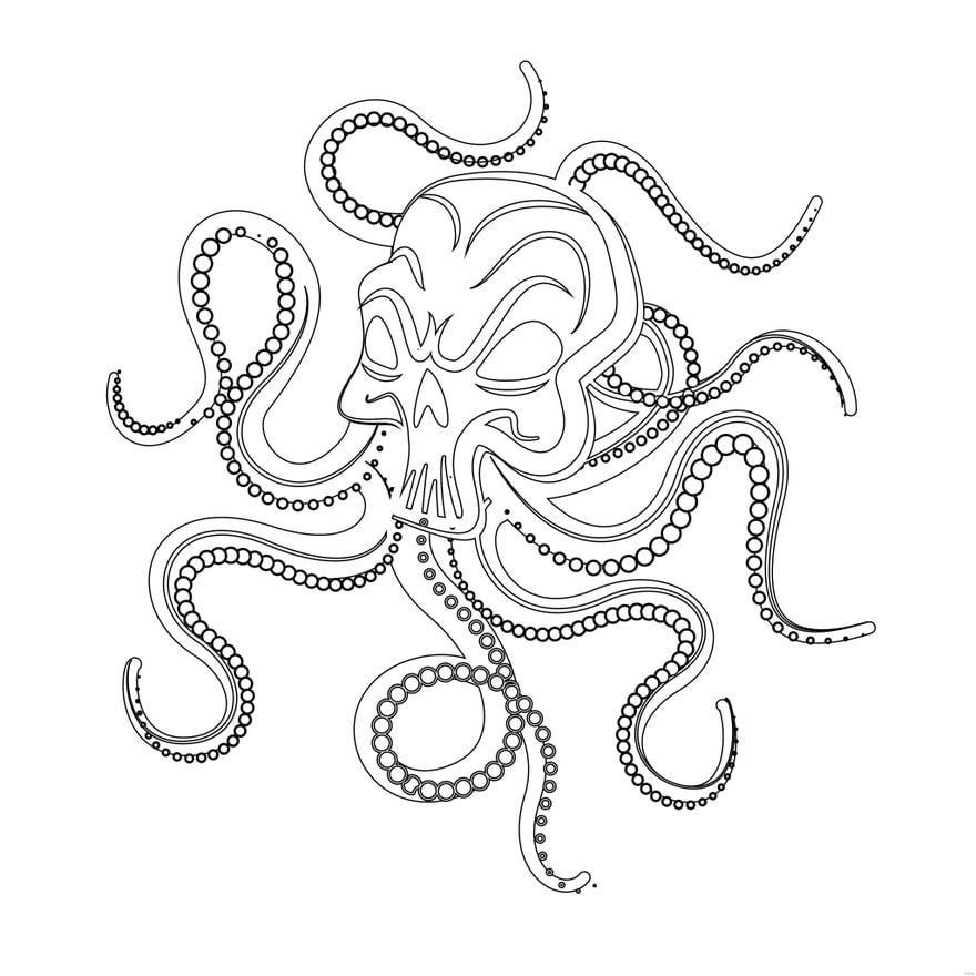 Free octopus skull clipart