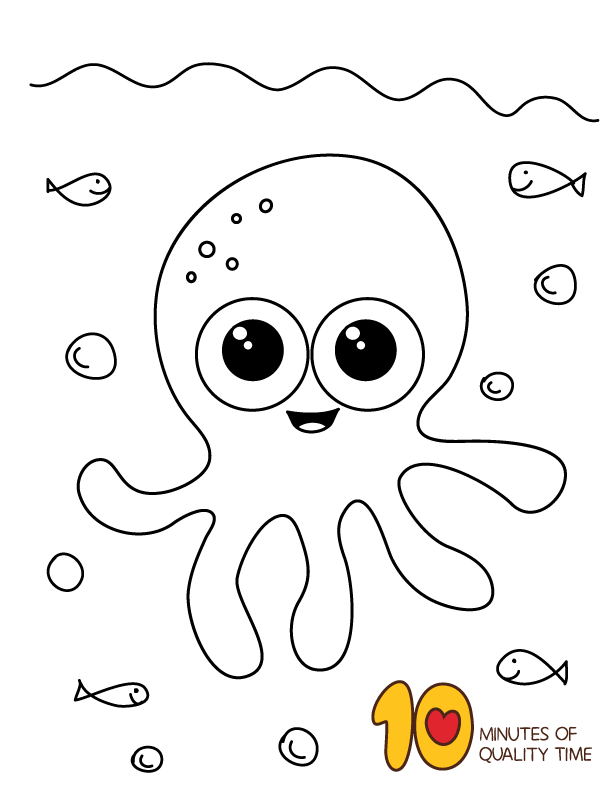 Octopus coloring page