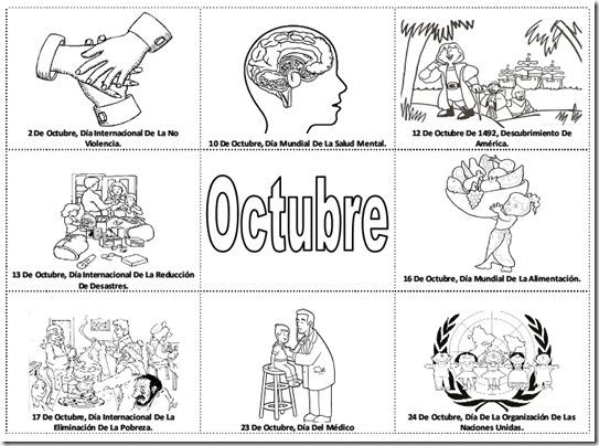 Fechas importantes de octubre pa colore