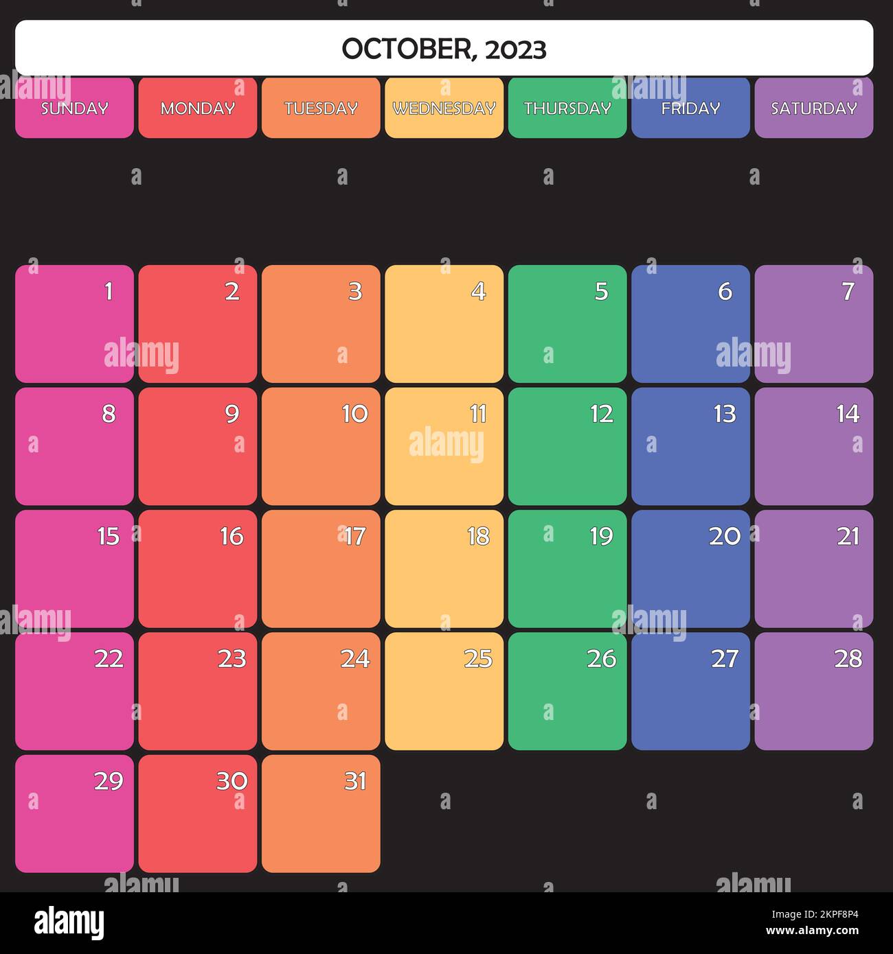 Octubre imãgen vectorial de stock