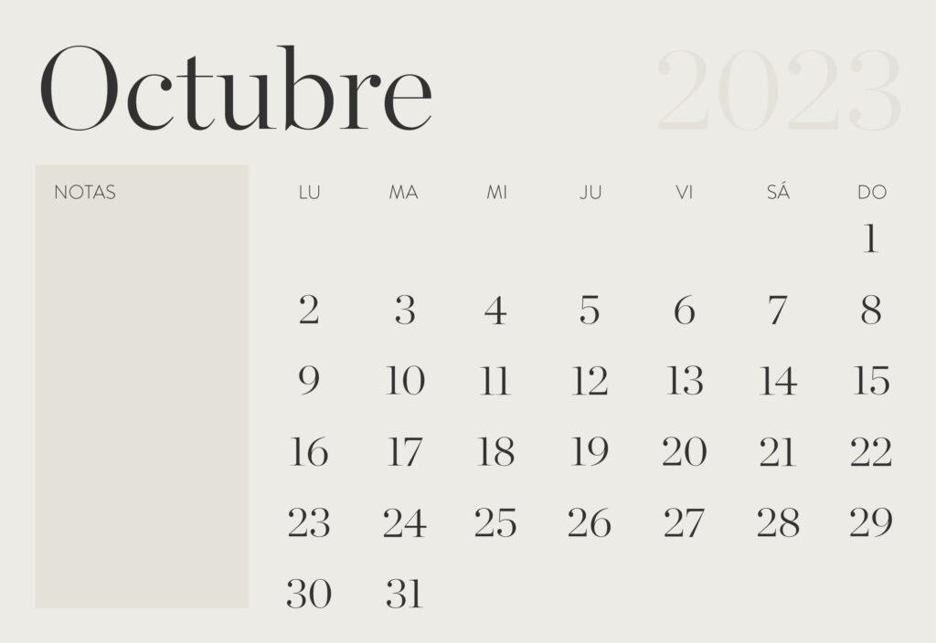 Calendario para imprimir de