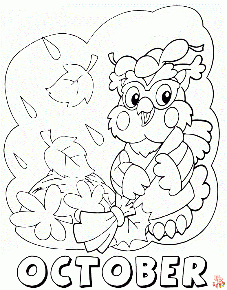 Top october coloring pages for children