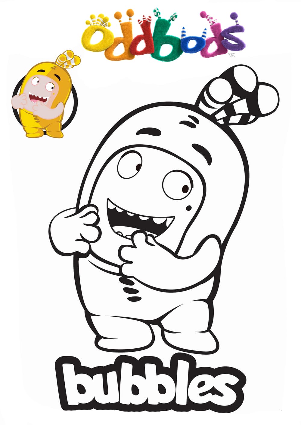 Oddbods coloring pages