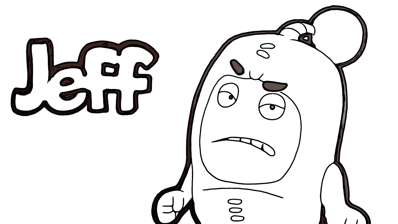 Magical coloring box oddbods coloringpages oddbods drawing jeff
