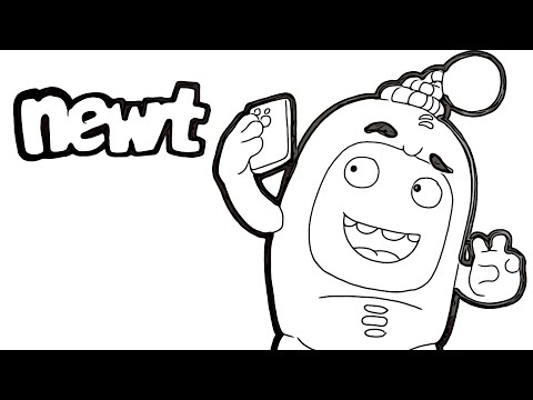 Magical coloring box oddbods coloringpages oddbods drawing newt drawings character sketch magical