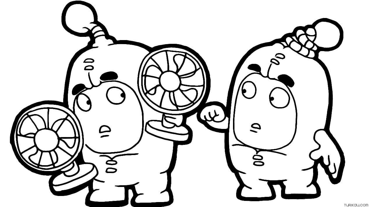 Oddbods coloring page