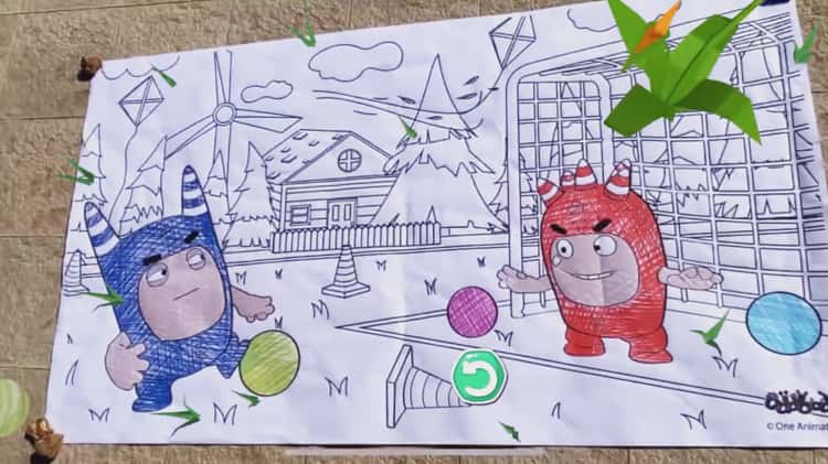 Oddbods large coloring sheet on