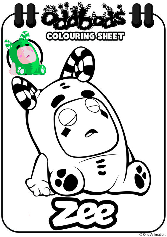 Coloring sheets for kids oddbods