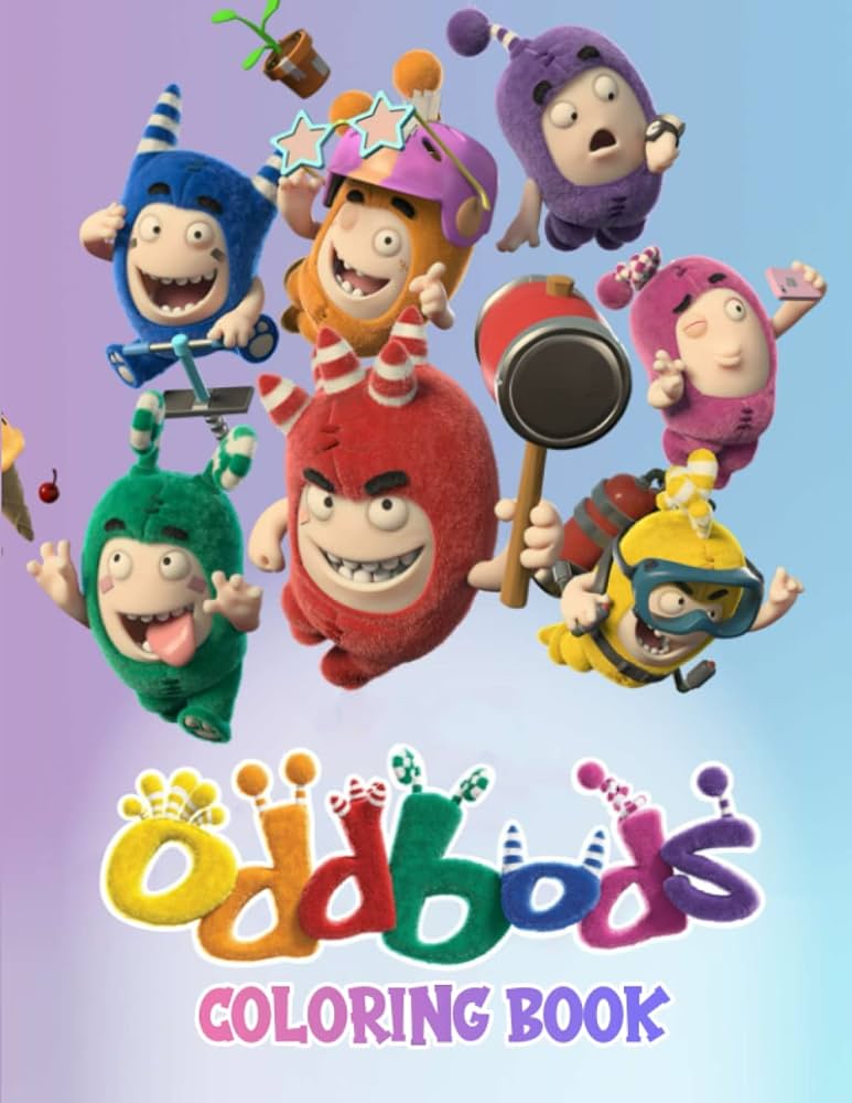 Oddbods coloring book oddbods coloring pages for boys girls kids ages