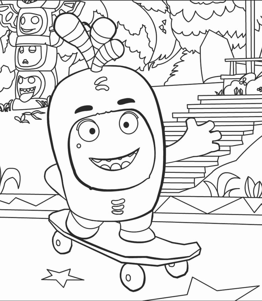 Oddbods coloring pages