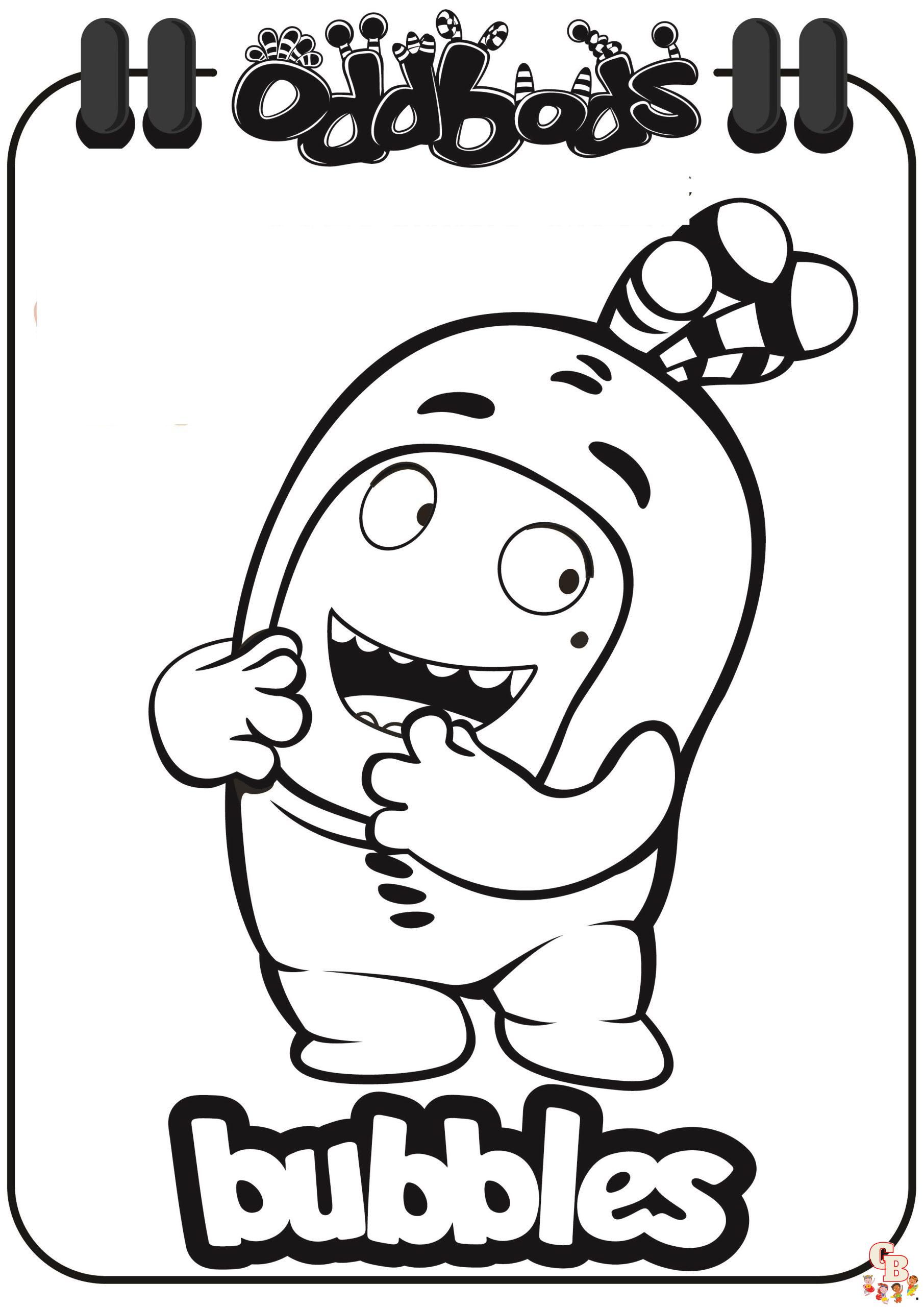 Get creative with oddbods coloring pages free printable sheets