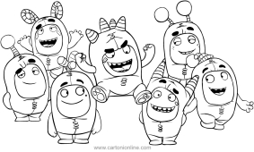 Oddbods coloring pages