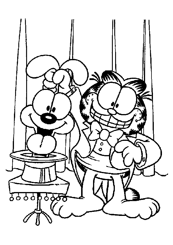 Garfield coloring pages printable for free download