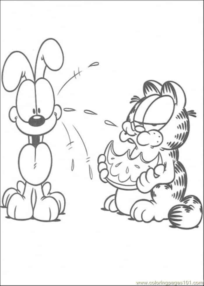Garfield and odie coloring pages cartoon coloring pages coloring pages valentine coloring pages