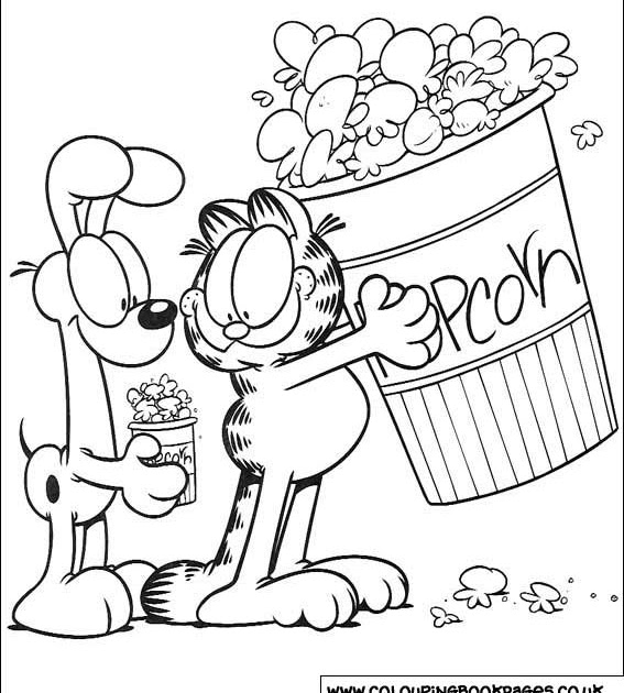 Coloring pages garfield odie free coloring pages