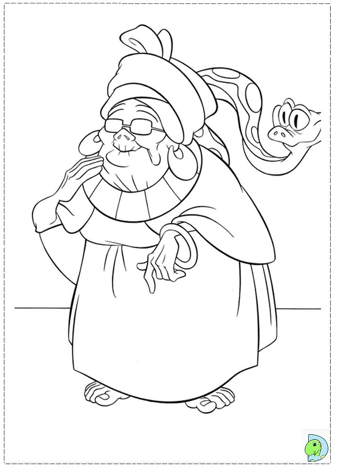 The princess and the frog coloring page