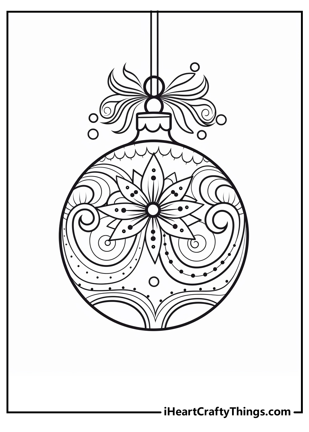 Christmas ornament coloring pages free printables
