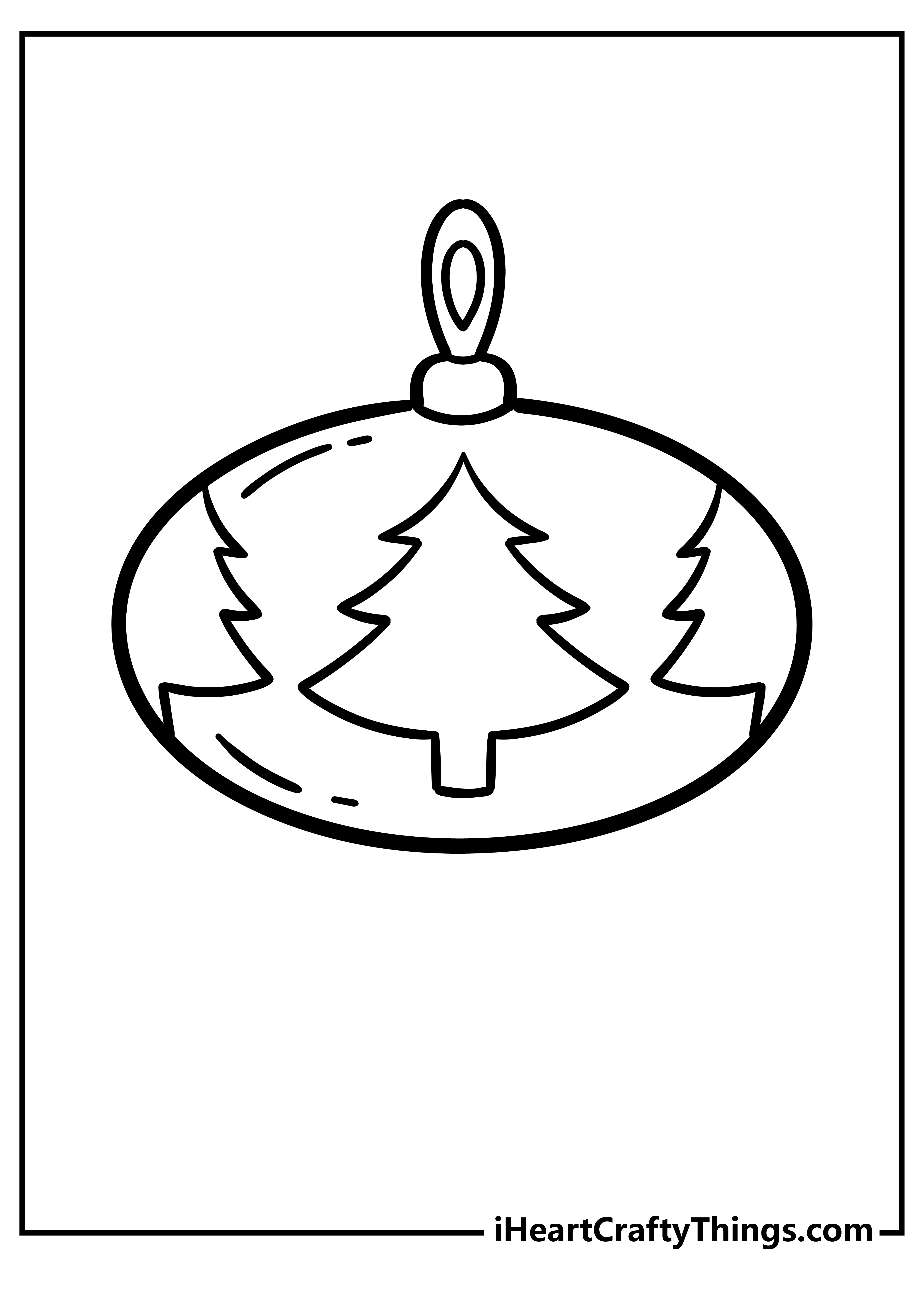 Christmas ornament coloring pages free printables
