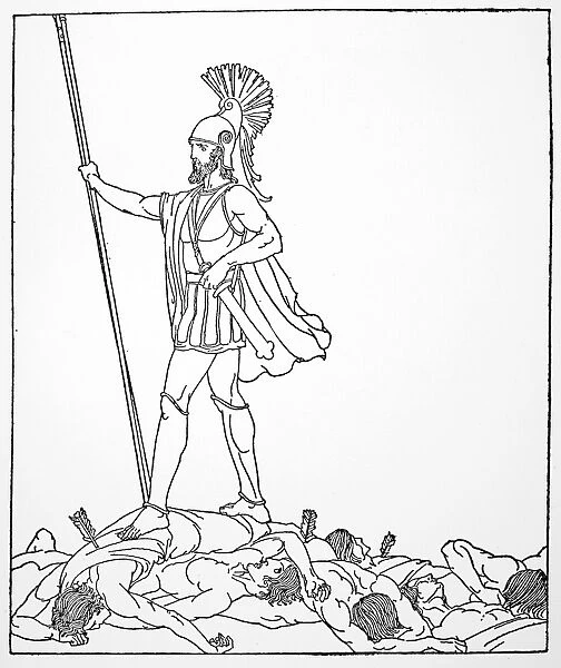 Homer the odyssey odysseus victorious over the suitors of