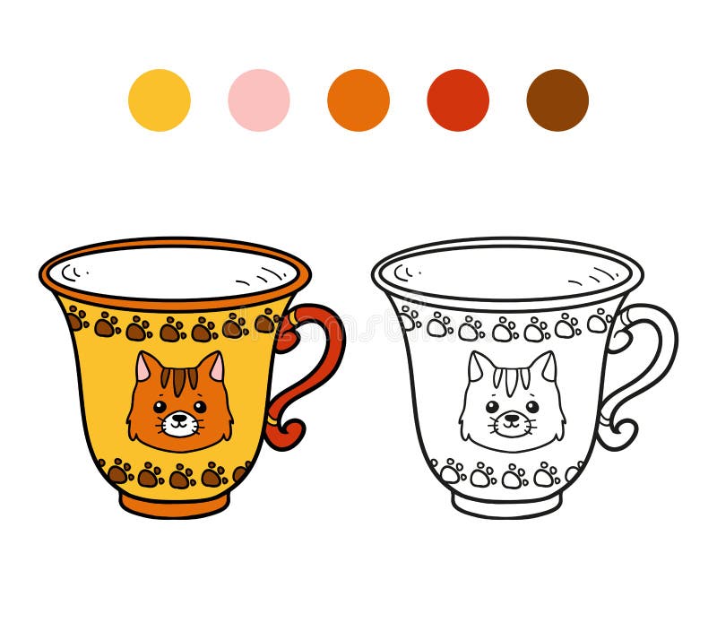 Coloring book coloring page children cup stock illustrations â coloring book coloring page children cup stock illustrations vectors clipart