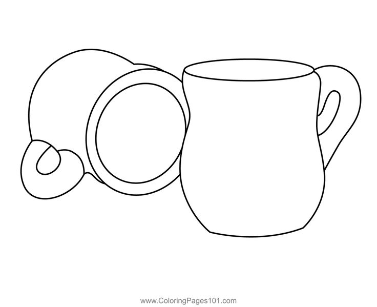 Ceramics cups coloring page coloring pages ceramic cups printable coloring pages