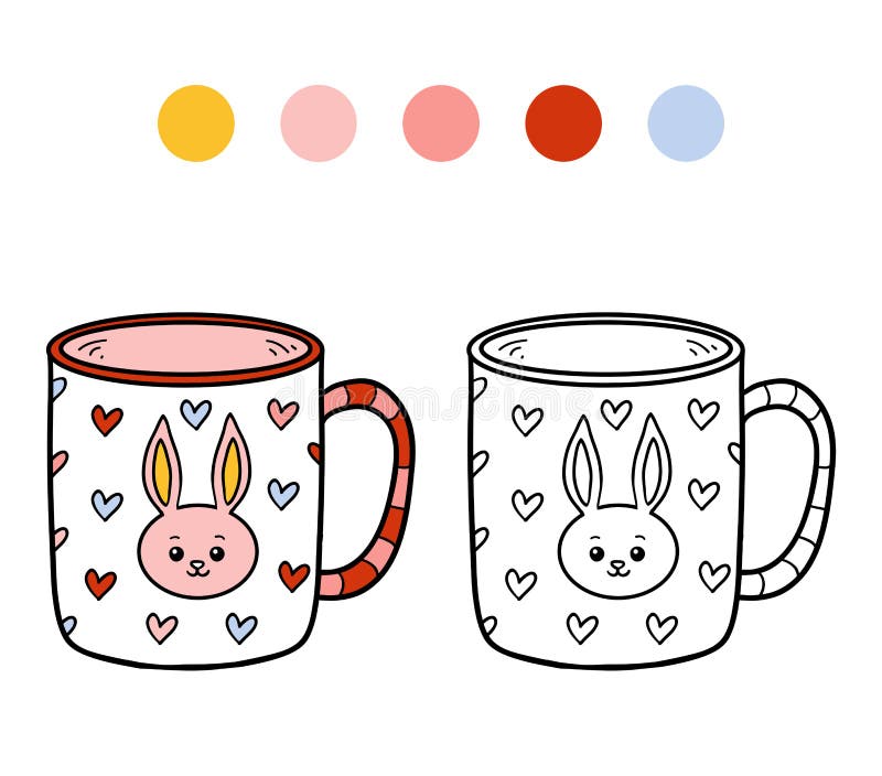 Coloring book coloring page children cup stock illustrations â coloring book coloring page children cup stock illustrations vectors clipart