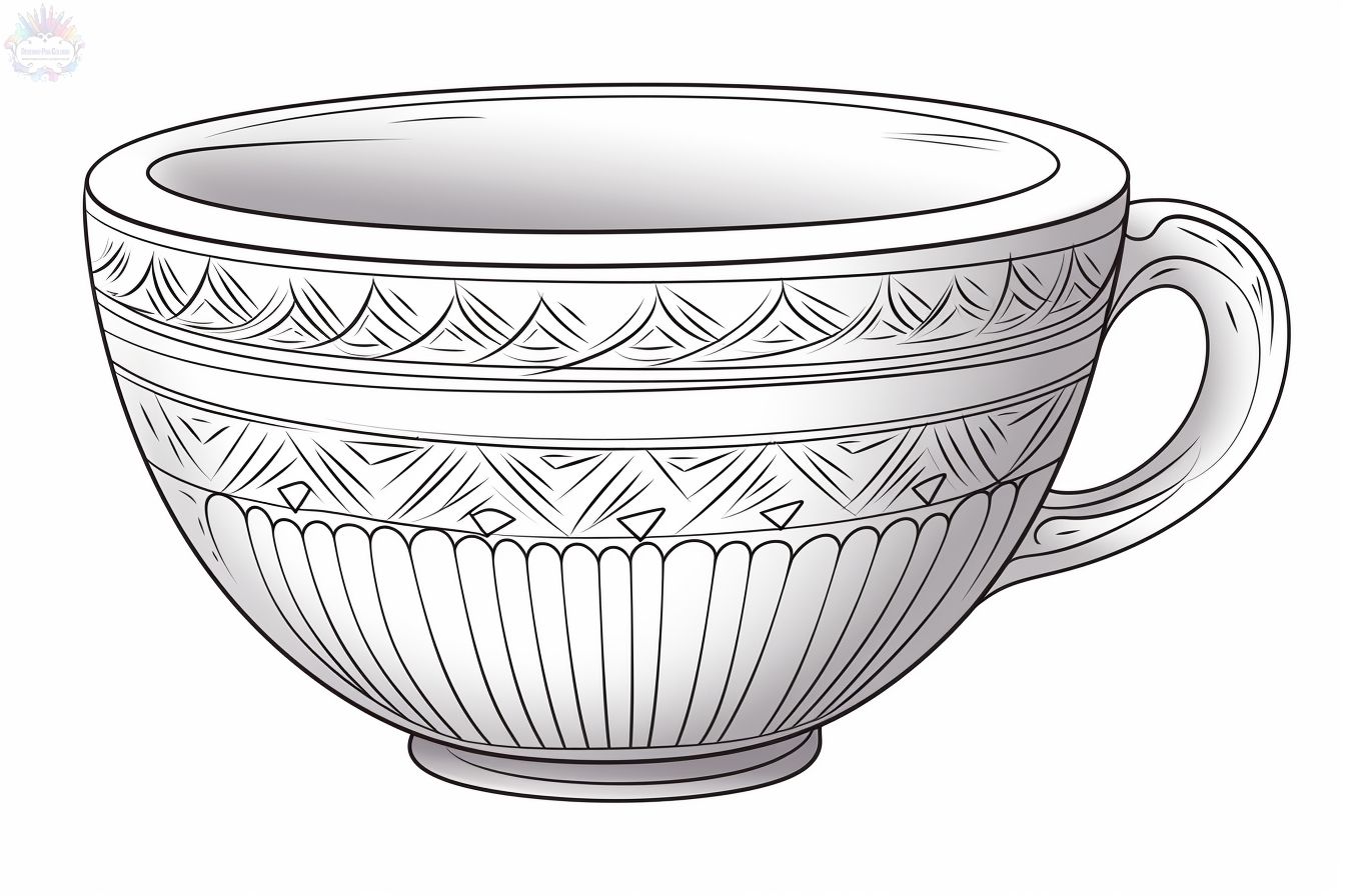 Cup coloring pages