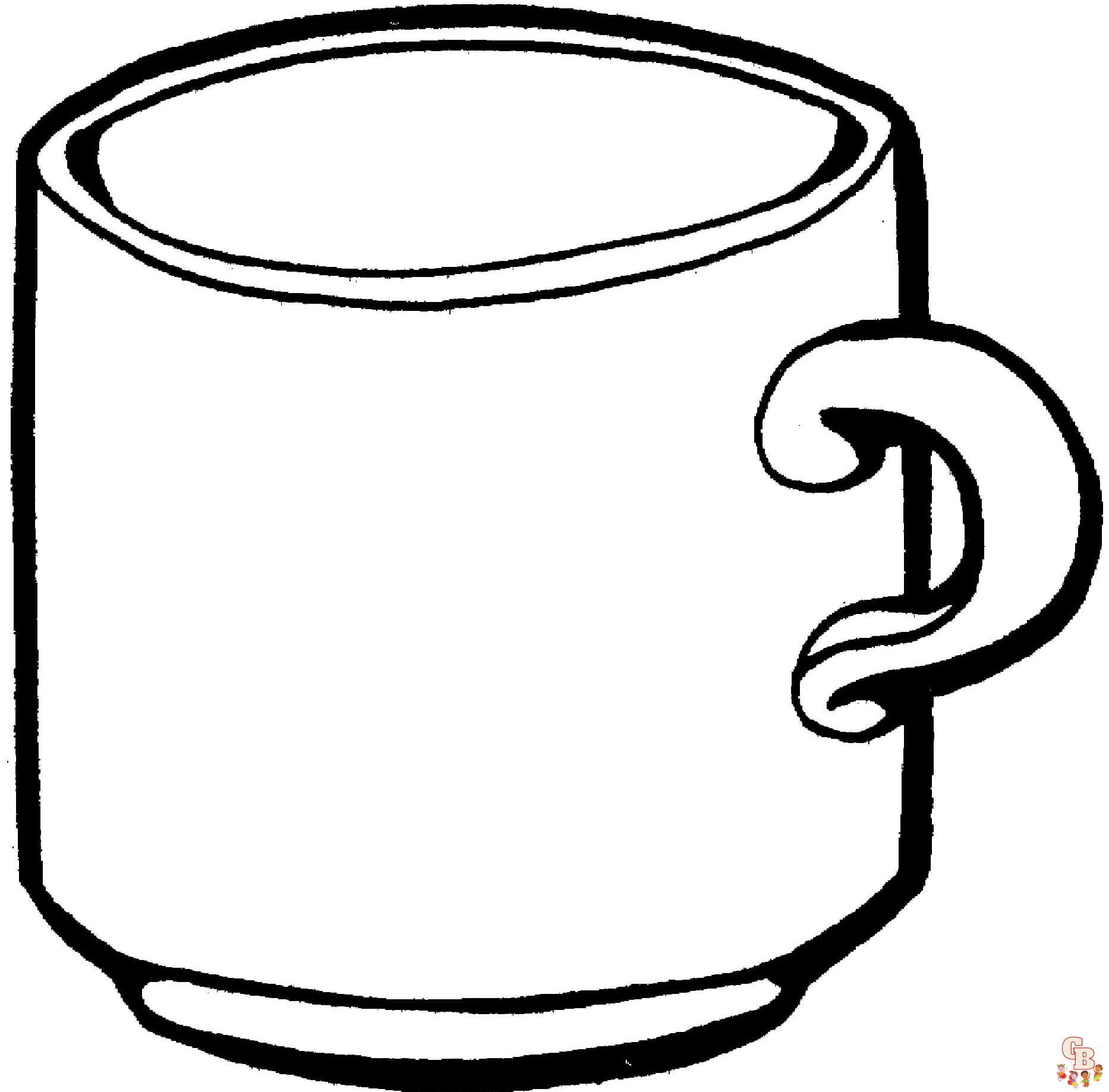 Printable cup coloring pages free for kids and adults