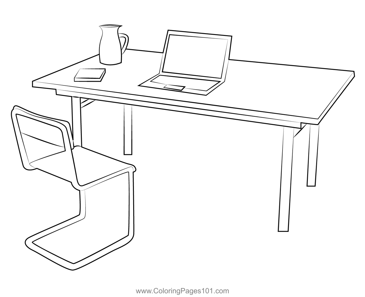 Workplace coloring page for kids