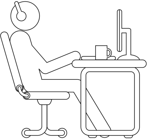 Office desk coloring page free printable coloring pages