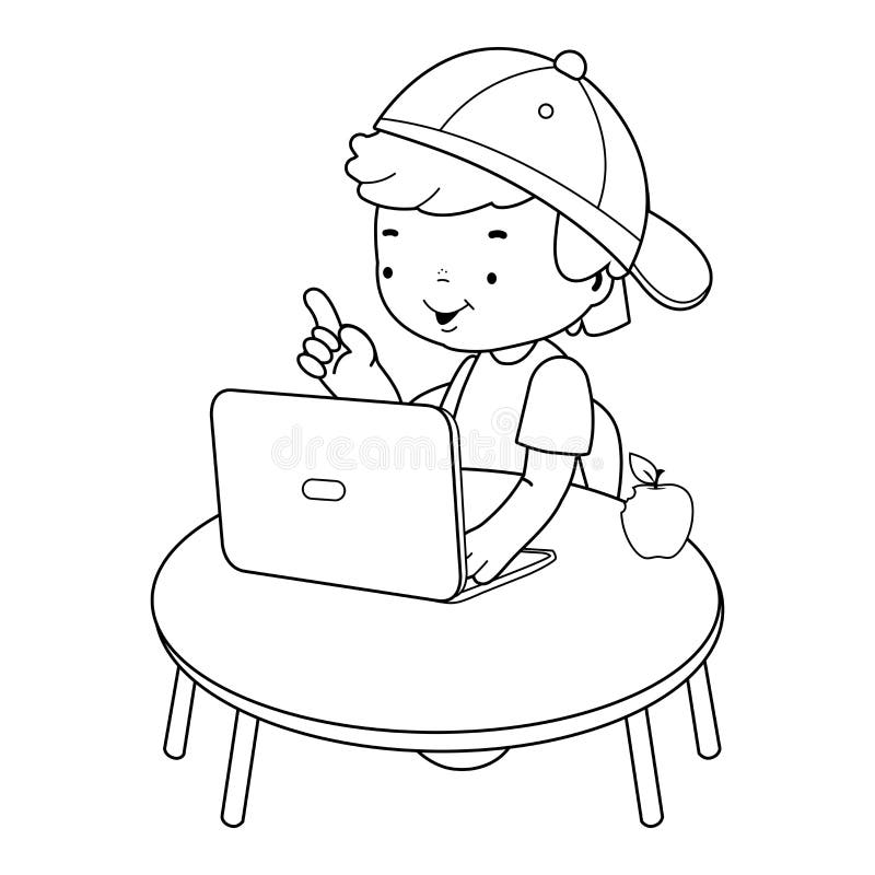 Child desk coloring stock illustrations â child desk coloring stock illustrations vectors clipart
