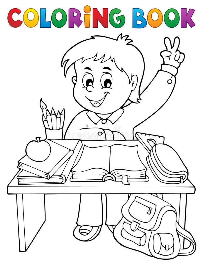 Child desk coloring stock illustrations â child desk coloring stock illustrations vectors clipart