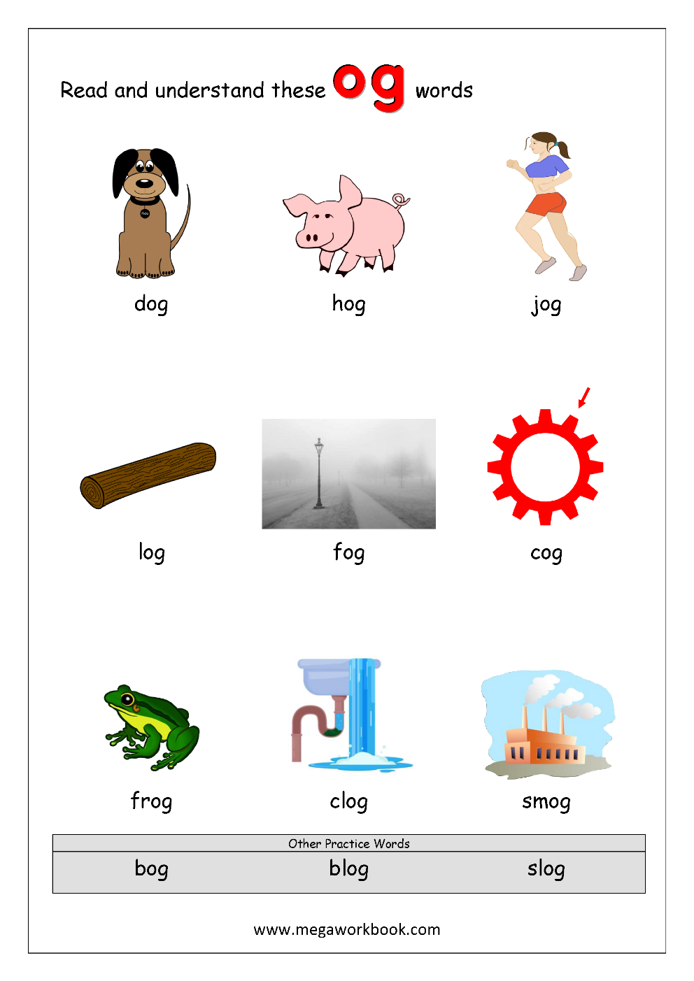 Cvc words with pictures