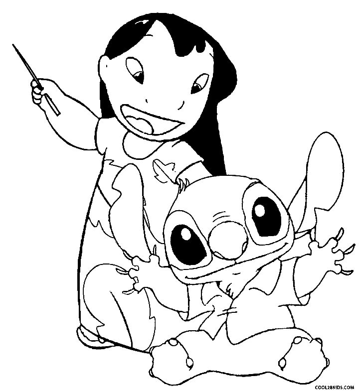 Lilo stitch coloring pages printable for free download