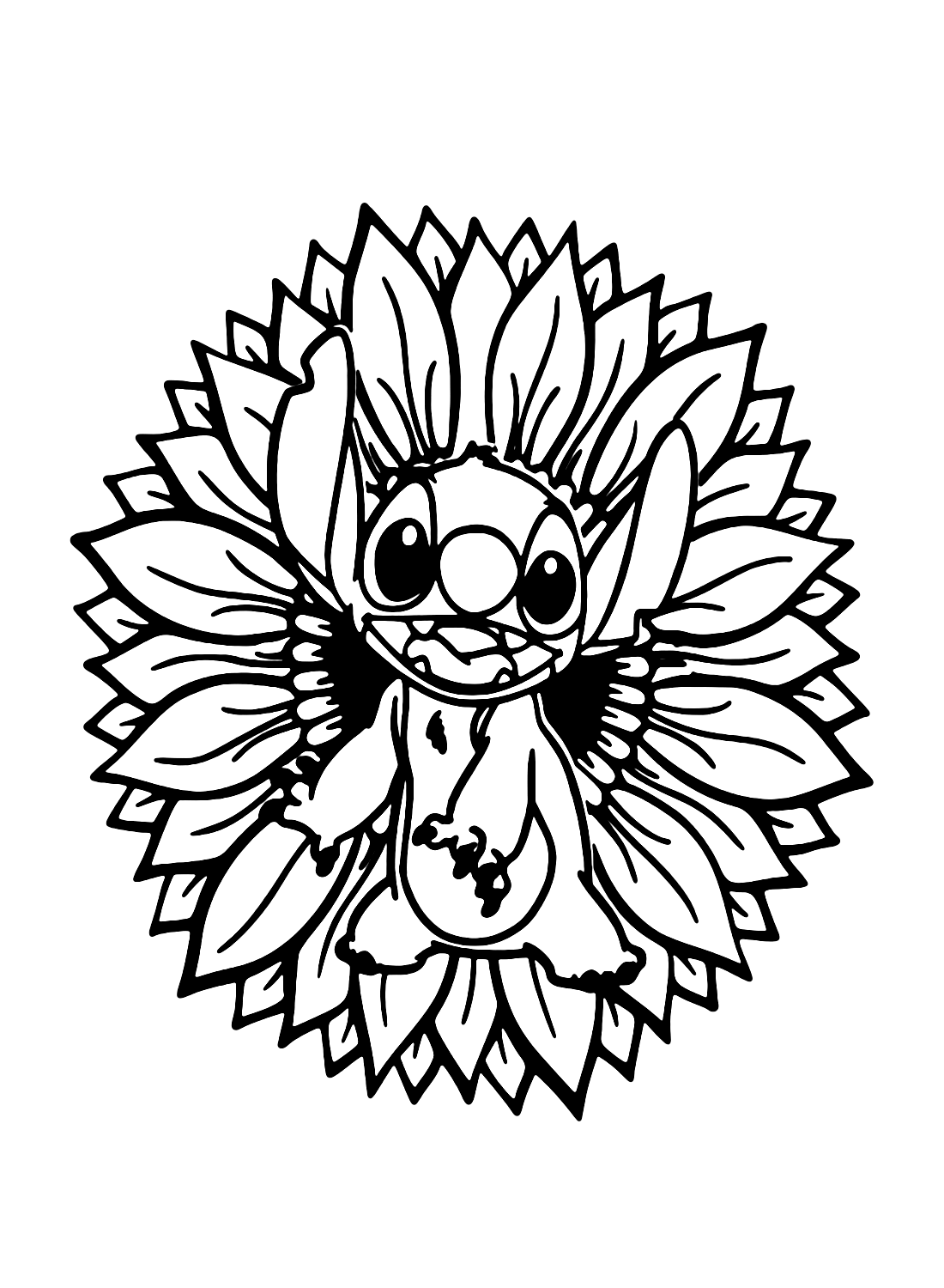 Ohana stitch coloring pages coloring page