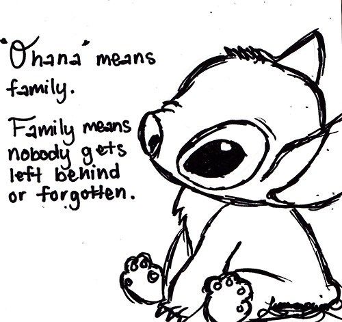 Ohana tattoo meaning family tattoo i want this to cover my old one up stitch coloring pages stitch tattoo disney tattoos