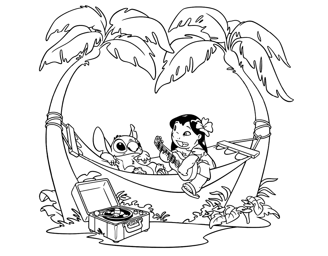 Lilo stitch coloring pages printable for free download