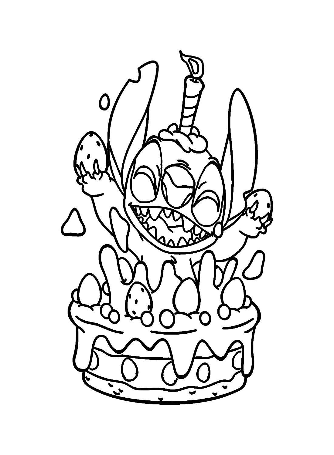 Ohana stitch coloring pages coloring page