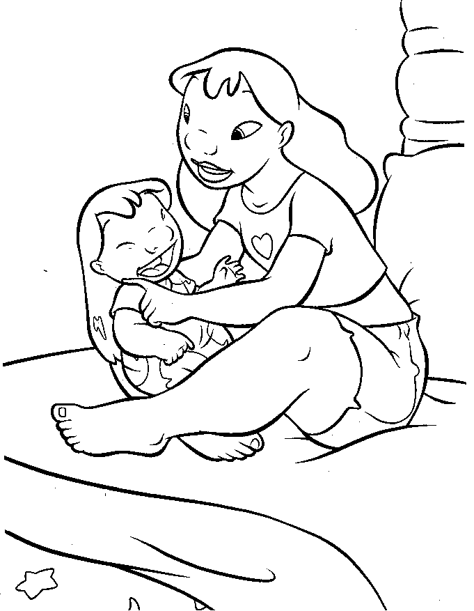 Pudgy bunnys lilo stitch coloring pages