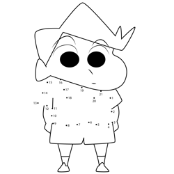 Nanako ohara crayon shin chan dot to dot printable worksheet