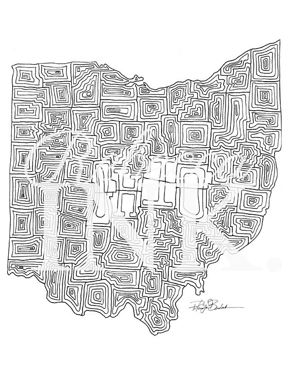 Ohio â coloring page set abink