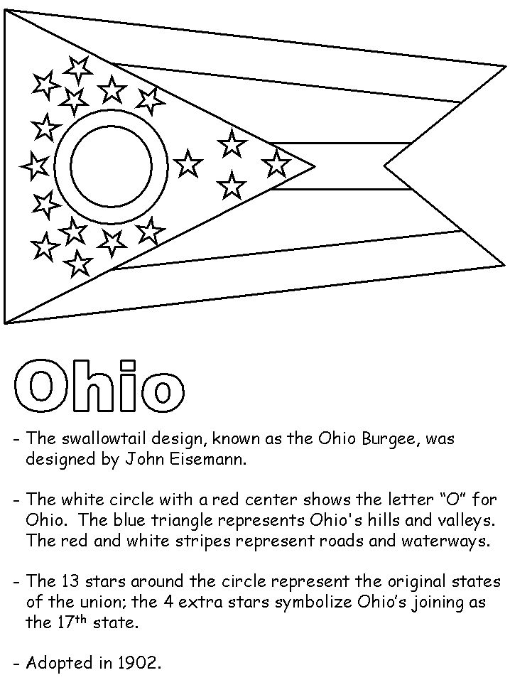 United states state symbols printables ohio history ohio flag ohio state flag