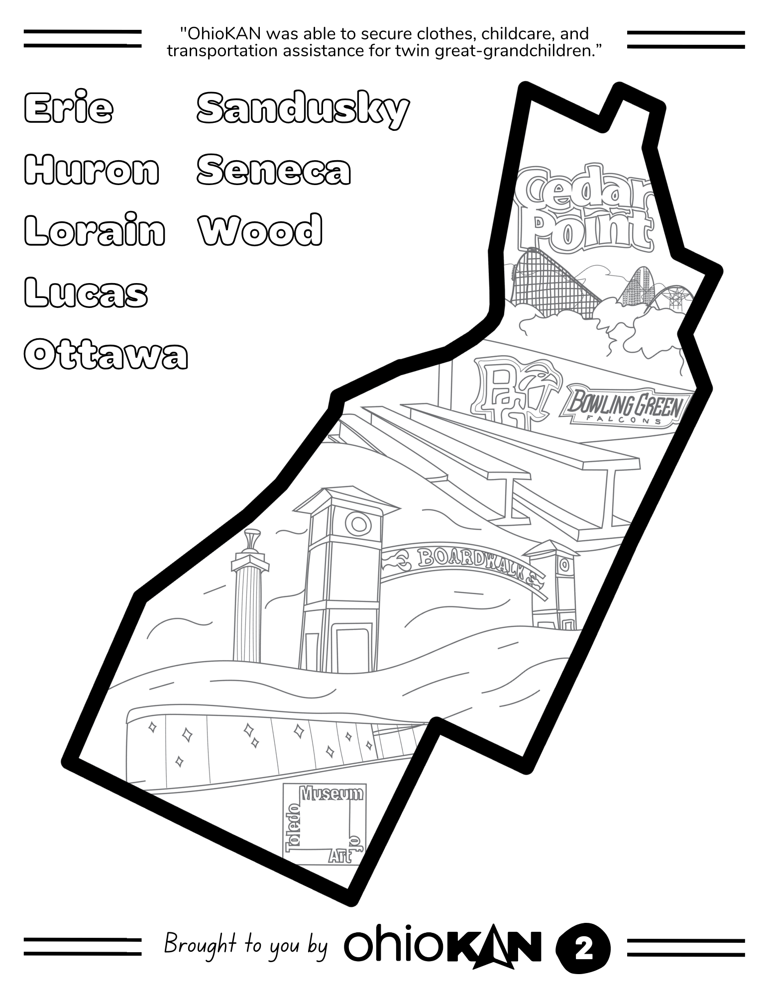 Coloring pages kinship adoption navigator