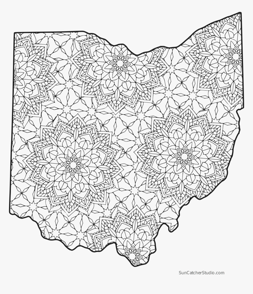 Free coloring pages for ohio ohio map coloring page