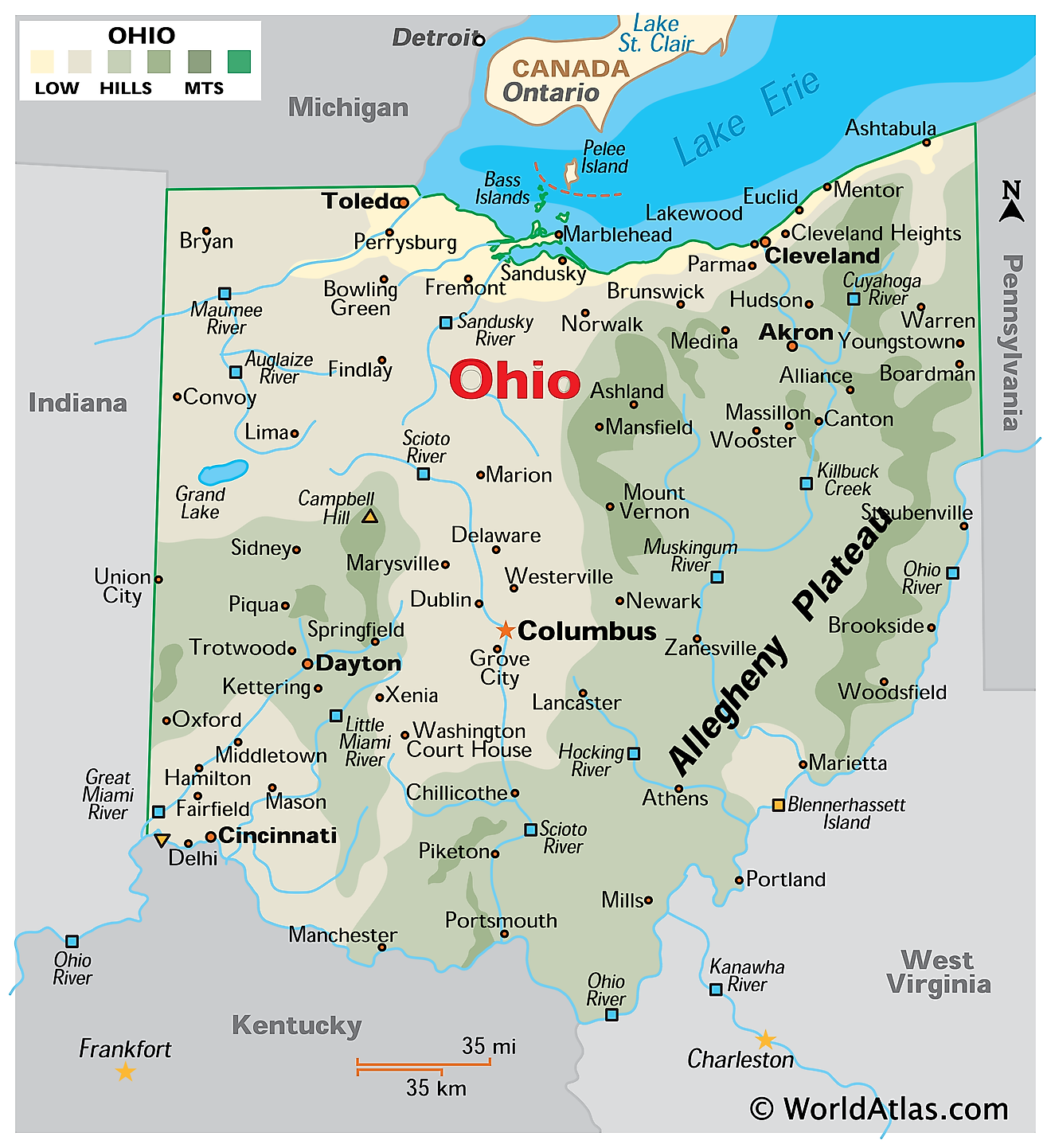 Ohio maps facts