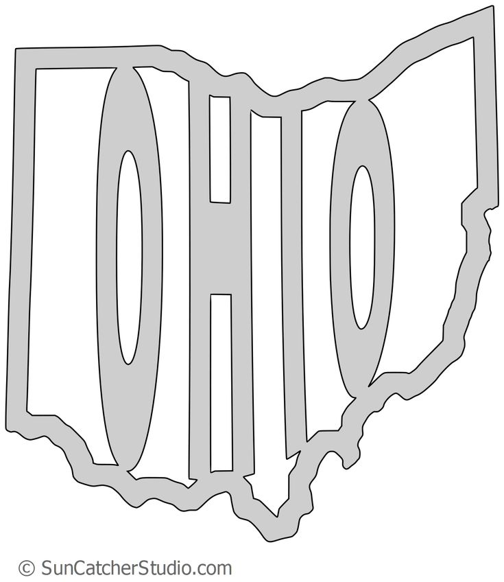 Ohio map shape text outline scalable vector graphic svg printable downloadable free scroll saw patternâ scroll saw patterns free scroll saw patterns scroll saw